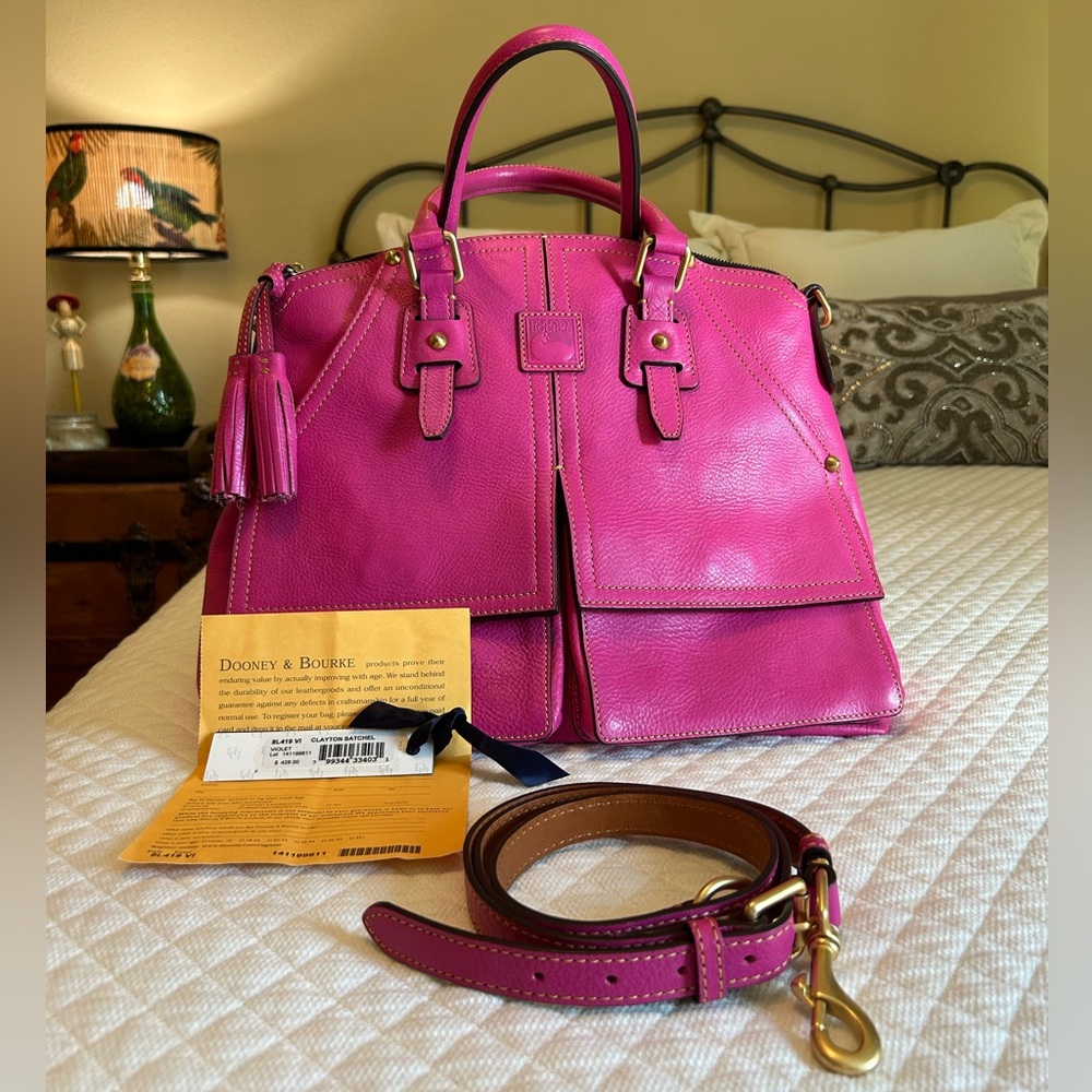 Dooney & Bourke Florentine Clayton Satchel in RARE color Violet